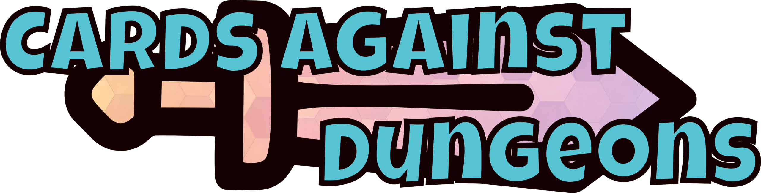 Cards Against Dungeons logo with a stylised key and cards